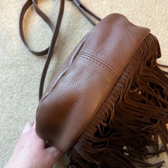 Idyllwind Brown and Cream Crossbody Bag with Fringe - Picture 6 of 9